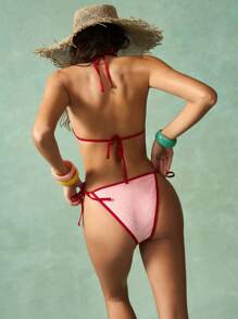 VARSIVA 女士夏季假日海滩挂脖比基尼套装 - 彩色 - 查看 8