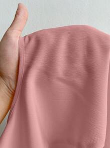 Elenzga Camisa de manga corta elegante minimalista y sexy con lazo en talla grande