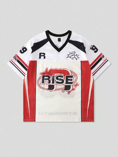 Prep Men's Sports Jersey Short Sleeve T-Shirt, Mesh Fabric Panel