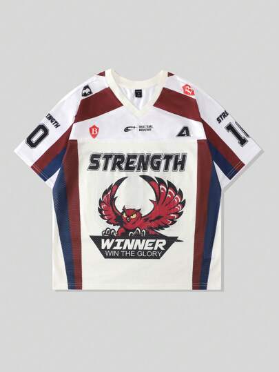 Prep T-shirt de basketball à manches courtes, streetwear pour hommes. Tee sport avec tissu en maille et matériau brillant