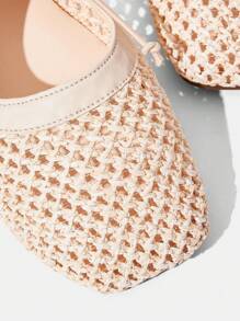 Styleloop Women's Platform Lace-Up Wedge Sandals - Apricot - View 5