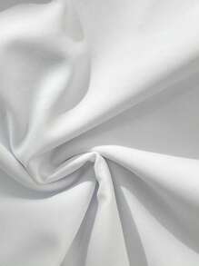 SHEIN TEENGIRL 白色拼色连体泳衣，简约优雅的连体泳衣，适合海滩度假 - 白色 - 查看 4