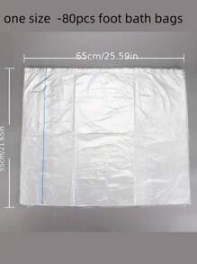 80PCS 25.5 * 21.7-Inch Foot Bath Bag, Disposable Foot Bath Liner Portable Shower Basin Bag, Plastic Foot Therapy Spa Bag, Thin Large Foot Bath Liner Hotel Home Disposable Foot Therapy Liner, Foot Care Tools, Foot Bath And Disposable Towels, Travel Foot Bath Bag (Color And Style Random) - Multicolor - View 14