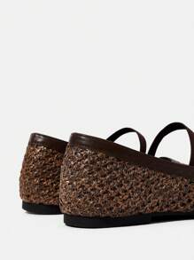 Styleloop 女式黑色厚底百搭休闲平底凉鞋 - 咖啡棕 - 查看 4