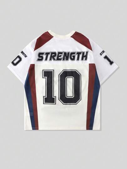 Street Life T-shirt de basketball à manches courtes, streetwear pour hommes. Tee sport avec tissu en maille et matériau brillant