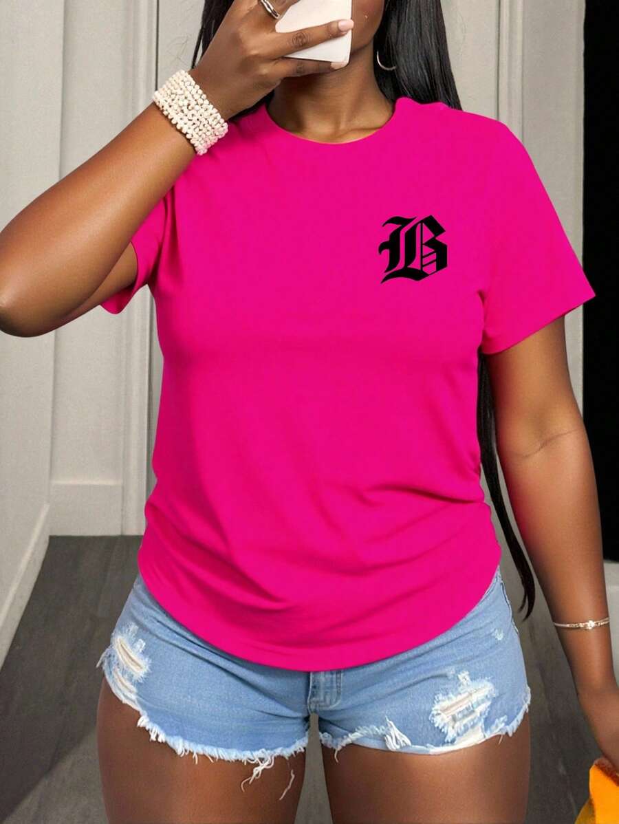 BamGleam 修身女式休闲短袖 T 恤，女式服装图案 T 恤女式上衣