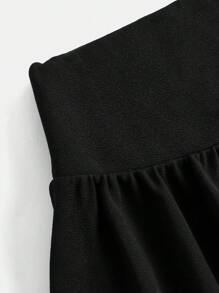 Girlism Gonna mini per ragazze adolescenti con balze sul fondo e vita larga, adatta come divisa scolastica o uso casual