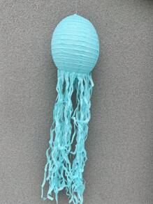 SHEIN 6 件水母纸灯笼粉色绿色蓝色吊灯适合美人鱼主题夏威夷热带海洋生日派对装饰、母亲节毕业典礼、婚礼装饰 - 彩色 - 查看 8