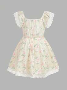 SHEIN MOOSTA Plus Size Women Embroidery Print Sleeveless Casual Vacation Dress