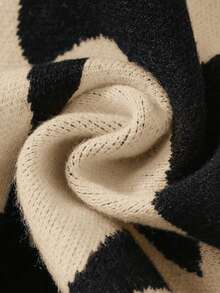 SHEIN 1 件年轻男孩休闲街头风格舒适柔软简约字母拼色印花圆领运动衫，适合返校、生日派对、晚会、婚礼、洗礼、开学典礼、日常穿着、旅行、运动、秋冬季毛衣男孩秋冬毛衣男孩休闲毛衣印花毛衣