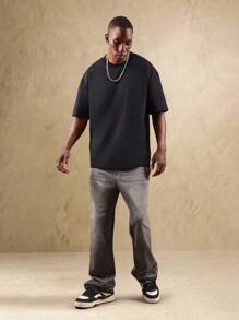 SUMWON Quần Jeans Denim Cạp Cao Loe Vừa Vặn Với Quần Ống Loe Phong Cách Retro Y2K Thời Trang Quần Ống Loe Cổ Điển - Xám - Xem 3