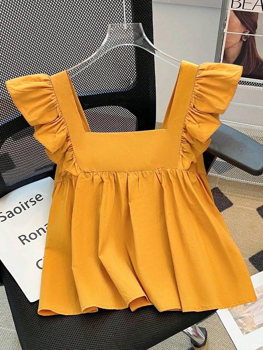 Franclia 女士时尚优雅可爱盖袖衬衫