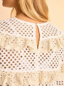 CAJUNI Áo sơ mi trắng khoét sâu thường ngày cho nữ - Nhiều màu - Xem 6