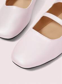 CUCCOO DOLLMOD Women Summer Flat Shoes, Simple Fashion Slip-On For Vacation Outfit, Sweet Retro College Style - Baby Pink - View 7