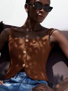 Aveloria Modichic French Elegant Commuting Sleeveless Slim Fit High-End U-Neck Women Tank Top