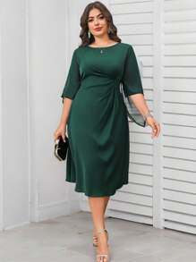 SHEIN PETITE CURVE Christmas - - Green - View 2