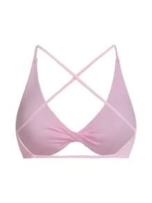 Easithlete 5 PCS Seamless Yoga Sports Bra With Criss Cross Front Detail, Versatile For Workout & Daily Wear