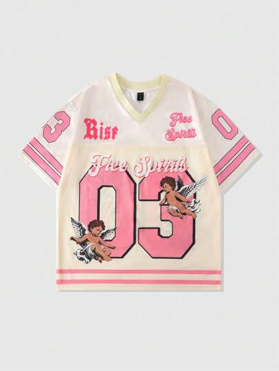 Prep Men's Mesh Patchwork Sports Short Sleeve T-Shirt, Activewear Jersey