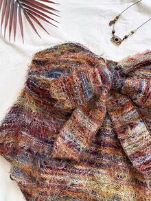 Soleia Áo ba lỗ dệt kim in họa tiết cổ điển dành cho nữ, thích hợp cho kỳ nghỉ, mùa thu/đông - Nhiều màu - Xem 3