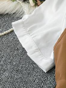 DreamSkyne 大码女式两件套，时尚休闲通勤时尚黑白色块，修身都市女性化设计 - 彩色 - 查看 6