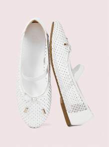 CUCCOO DOLLMOD Women's Mesh Casual Comfortable Breathable Fashion Versatile Flats - White - View 1