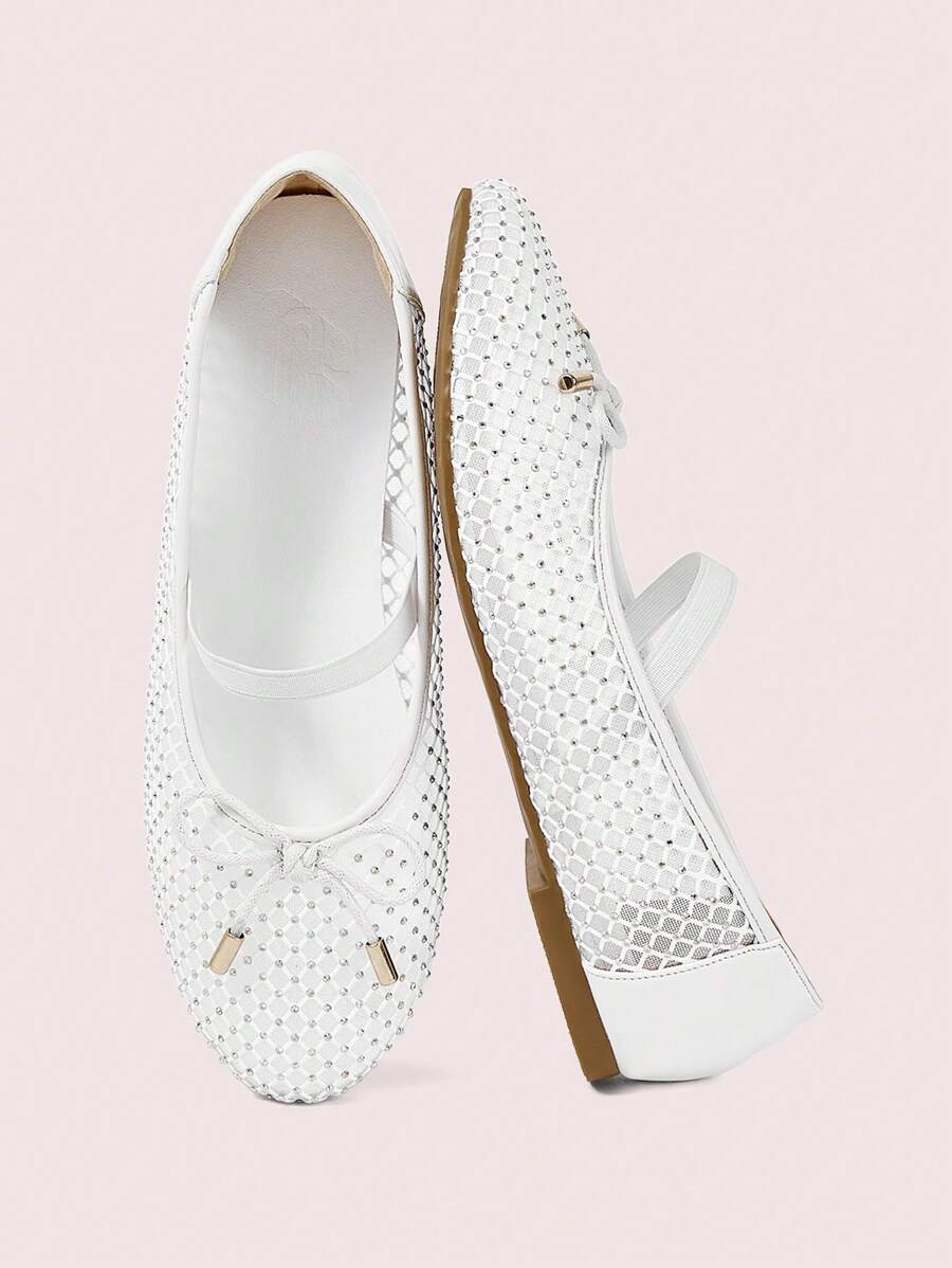 CUCCOO DOLLMOD Women's Mesh Casual Comfortable Breathable Fashion Versatile Flats - White - View 1