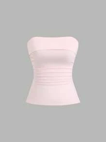 Sweetra 女士休闲百搭抹胸 - 彩色 - 查看 5