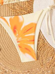 Swim Mod Set di bikini in tinta unita con laccetti, costume da bagno estivo per donna elegante, sexy, da spiaggia, per festa, vacanza, danza, primavera