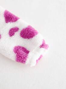 Cozy Pixies Chaqueta con capucha con estampado de corazón 3D para niña de moda