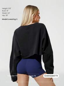 GLOWMODE Glow For It Soft Comfy Cropped Sweatshirt Yoga Pilates Studio Gym Daily Active Casual Wear