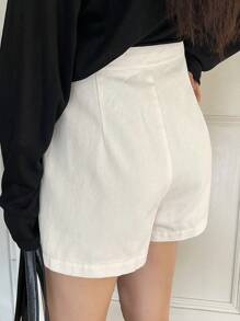 DAZY Women's Summer Wrap Style Denim Skorts