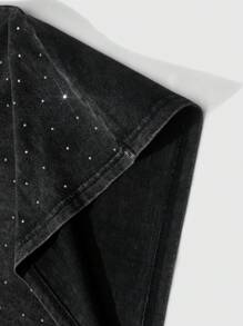 ROMWE MEN Street Life Camiseta de tirantes con gráfico estadounidense y adornos de strass, estilo callejero, unisex - Negro - Ver 7