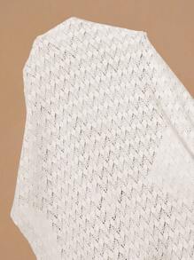 Manfinity VCAY 男士针织修身休闲圆领背心，适合夏季 - 白色 - 查看 7