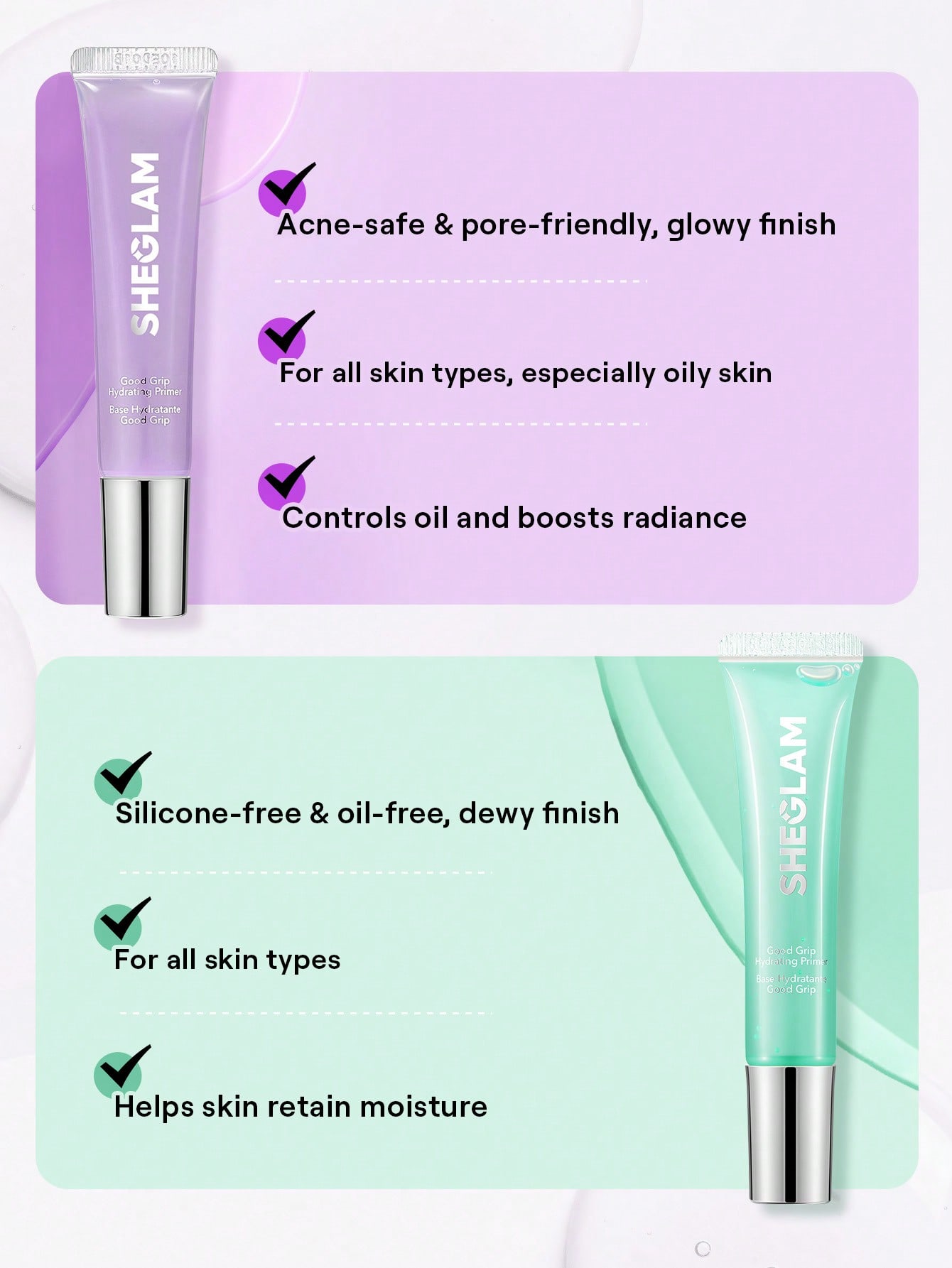SHEGLAM Good Grip برايمر مرطب-Blueberry+Aha-حجم السفر