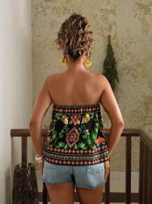 Travachic Plus Size Women Vacation Casual Bandeau Top