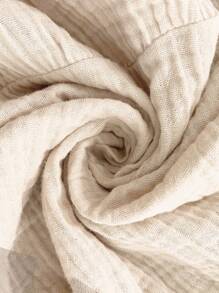 SHEIN LUNE Đầm thời trang màu trơn cỡ lớn, phù hợp cho mùa hè - Màu Khaki - Xem 9