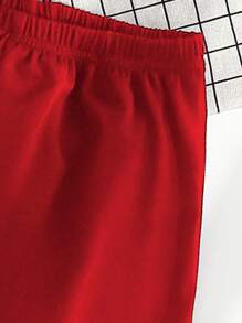 2 件套男童酷炫可爱卡通人物印花短袖 T 恤和短裤，休闲装 - 彩色 - 查看 6