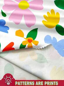 EMERY ROSE 2pcs/Set Plus Size Women Vacation Floral Print Vest & Short Pants Set, Suitable For Spring/Summer Music Festival Music Festival - Multicolor - View 3