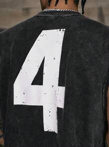 AXEPEAK Men's Loose Knit Tank Top, Suitable For Summer, Streetwear Inspired - Black - View 3