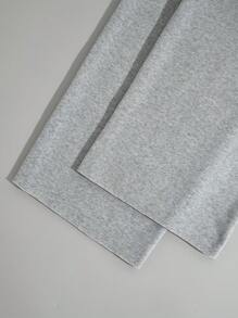 Manfinity Dauomo Men's Solid Color Elastic Waist Pocket Wide Leg Loose Casual Sweatpants - Grey - View 4