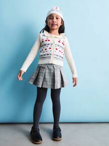 SHEIN Rutiga skolkort med fuskfickor för unga flickor - Multifärgad - Visa 2