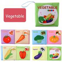 Zazumi Libro suave de tela para el aprendizaje temprano del bebé - Libro cognoscitivo en inglés de animales y vehículos | Libros para bebés, juguetes para infantes, calcetines de bebé, juguete de tractor, libro de baño