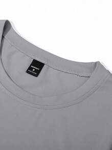 Manfinity Homme Men's Summer Casual Minimalist Mountain Print Short Sleeve T-Shirt