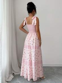 Rafferiza Damen elegantes Blume Muster Urlaubskleid, Sommer