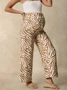Boho Mama Maternity Casual Zebra Print Pants Zebra Pants Printed Pants Leopard Print Pants Animal Print Pants