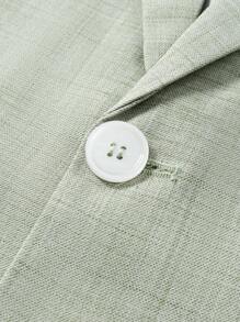 Calvornis 男士纯色翻领长袖西装外套和裤子休闲套装