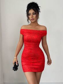 Chiquease Nuevo vestido mini con volantes y estampado floral sin tirantes para mujer, estilo sexy de vacaciones