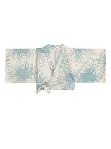 Irokai 花卉印花系腰和服 - 藍色 - 查看 3