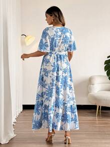 Breezaya Elegantes Sommerkleid mit Blume Muster in Große Größen