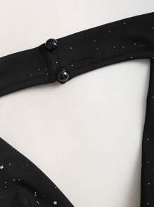 Sweetra Damska nowa seksowna sukienka imprezowa z odkrytymi plecami i plisowaną talią, z drapowanym dekoltem, odpowiednia na ukończenie szkoły, dzień niepodległości i codzienne dojazdy do pracy